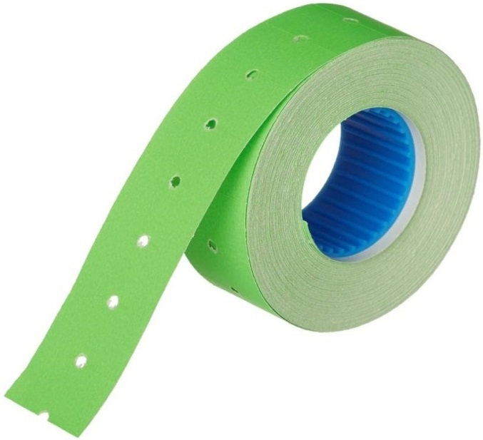 Этикет-лента МНК прямоугольная 21.5х12 мм зелёная фото