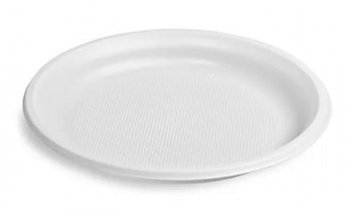 Тарелка пластиковая ЧП d220 белая фото