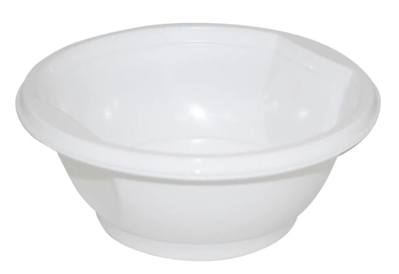 Тарелка-миска суповая пластиковая 600 мл белая фото